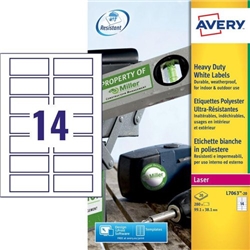 Avery Laser Label Heavy Duty 14 Per Sheet White (Pack of 280) L7063-20