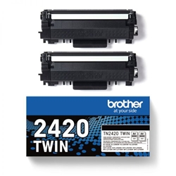 Brother Black Toner Cartridge Twin Pack 2 x 3k pages (Pack 2) - TN2420TWIN