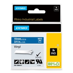 Dymo 1805417 19mm White on Blue