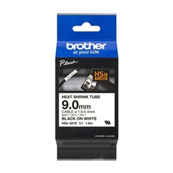 Brother HSe Heat Shrink Tube Tape Cassette 9.0mmx 1.5m Black on White HSE221E