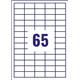 Avery B7651-50 Ultra Resistant Labels 50 sheets - 65 Labels per Sheet