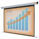 Nobo 200cm Plug N Play Electric Projection Screen Wall-mounted Rolling IR Remote Diagonal Matt White Ref 1901971