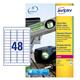 Avery Laser Label Heavy Duty 48 Per Sheet White (Pack of 960) L4778-20