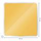 Leitz Cosy Magnetic Glass Whiteboard 45 x 45 cm Warm Yellow