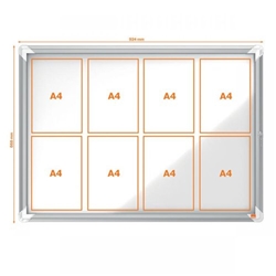 Nobo Premium Plus Outdoor Magnetic Lockable Notice Board 923x667x43mm 8xA4 1902579