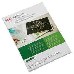 GBC Matt Laminating Pouch A3 150 Micron (Pack of 100) 41660E