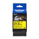Brother Hse Heat Shrink Tube Tape Cassette 21.0mm x 1.5m Black on Yellow HSE651E