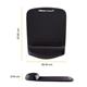 Fellowes Plush Touch Mousepad Wrist Support Black 9252003