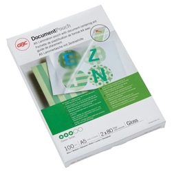 GBC  IB575037 A5 Gloss Document Pouch 80 micron 100Pk