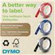 Dymo S0898140 White on Blue Embossing Tape