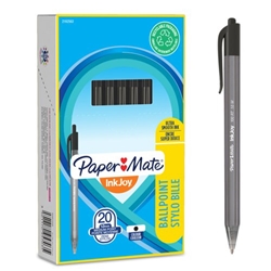 Paper Mate Inkjoy 100 Retractable Ballpoint Pen Black Pack 20
