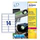 Avery Laser Label Heavy Duty 14 Per Sheet White (Pack of 280) L7063-20