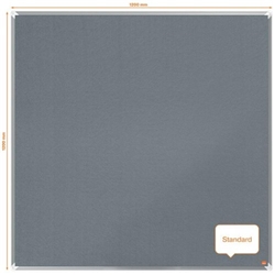 Nobo Premium Plus Grey Felt Notice Board 1200x1200mm