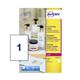 Avery L7784-25 Crystal Clear Labels 25 sheets - 1 label per sheet