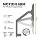 Fellowes Triple Monitor Arm Adjustable 360-degree Rotation Black Ref 8042601