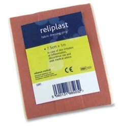 Reliplast Fabric Dressing Strip 7.5cm x 1m - SN