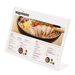 A3 Freestanding Single Sided Acrylic Poster Leaflet Sign Holder Slanted LANDSCAPE