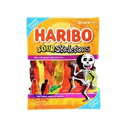 Haribo Sour Skeletons Share Bag 160g Halloween Sweets