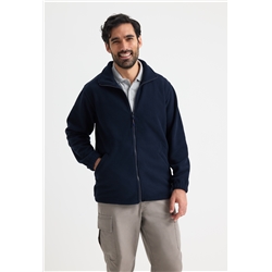 Classic Full Zip Fleece Jacket - Navy, Embroidered logo to FLB - Large