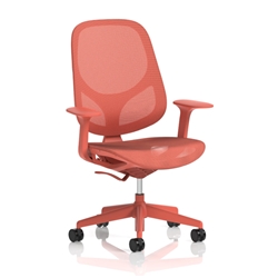 Tutti Mesh Task Operator Chair with Arms Corallo