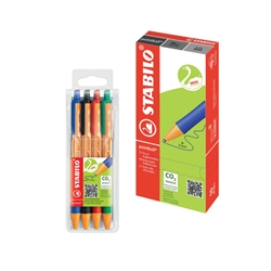 Stabilo Pointball Retractable Ballpoint Pen Black (Pack of 10) 6030/46 - FREE Stabilo Assorted Ball Pen Pack