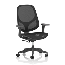 Tutti Mesh Task Operator Chair with Arms Nero