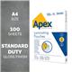 Apex Laminating Pouches A4 - Standard Duty - 10 x Packs of 100 (1,000 Pouches)