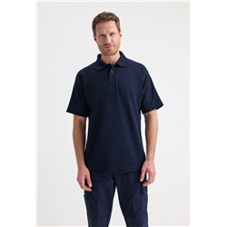 Classic Polo shirt, Navy- Embroidered logo to left breast - Large