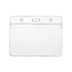ID Badge Card Plastic Pocket Holder Horizontal Pouches 10 x 8cm (Pack 50)