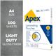 Apex Laminating Pouch A4 Light Duty - 20 x 100Pk