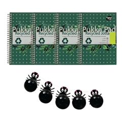 Pukka Recycled Wirebound Notebook A4 (Pack of 3) + FOC Halloween Spider Balloon Garland