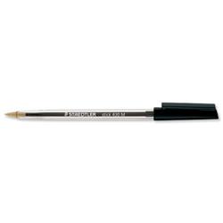 Staedtler 430 Stick Ball Pen Medium 1.0mm Tip 0.35mm Line Black Ref 430M-9 [Pack 10]