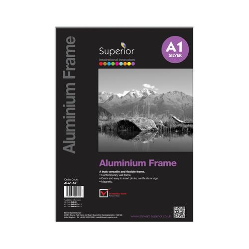 Photo Frame Clip In Aluminium with Clear Perspex Front A1 ALA1SV
