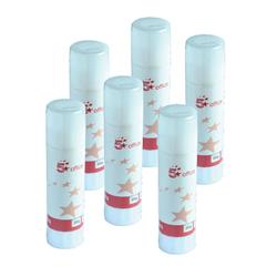 5 Star Office Glue Stick Solid Washable Non-toxic Medium 20g [Pack 6]