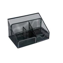Desk Organiser Mesh Scratch Resistant with Non Marking Rubber Pads Black