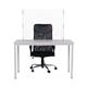 Bi-Office - Protective U Shape Sneeze Guard Acrylic Desk Divider, 80 cm (Width) x 65 cm (Height) x 60 cm (Depth)