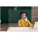Bi-Office - Protective U Shape Sneeze Guard Acrylic Desk Divider, 80 cm (Width) x 65 cm (Height) x 60 cm (Depth)