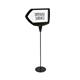 Bi-Office Floor Safety Sign, Magnetic Arrow,  Drywipe Surface, Black, Angle Adjustable, 62.5 x 44.5 x 159.5 cm