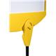 Bi-Office Floor Safety Sign, Magnetic Arrow,  Drywipe Surface, Yellow, Angle Adjustable, 62.5 x 44.5 x 159.5 cm
