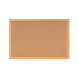 Bi-Office Earth Prime Cork Board, Natural Cork Surface, Oak MDF Frame, 90 x 60 cm
