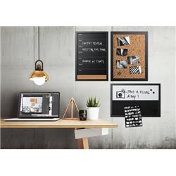 Bi-Office Black & White Message Boards Set