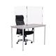 Bi-Office - Protective U Shape Sneeze Guard Acrylic Desk Divider, 80 cm (Width) x 65 cm (Height) x 60 cm (Depth)