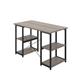 Soho Desk 07, 25Mm Grey Oak Top, Black Framework Ref SD07BKGO