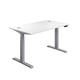 Economy Sit Stand Desk 1800 X 800 White-Silver Ref ECSS1880CPWHSV