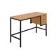 Soho Desk 01, 25Mm Oak Top, Black Framework Ref SD01BKOK