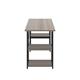 Soho Desk 07, 25Mm Grey Oak Top, Black Framework Ref SD07BKGO