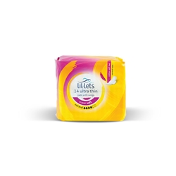 Lil-Lets Supersoft Sanitary Pads Ultra with Wings Normal x14 (Pack of 24) 94LSPNO-CH