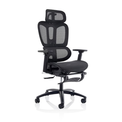 Horizon Executive Mesh Chair With Height Adjustable Arms and Footrest