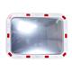 Rectangular Traffic Mirror with Reflective Edges; 400 x 600 x 50mm; White/Red