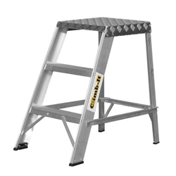 Climb-It® Aluminium Library Step; 4 Tread; 150kg; Silver